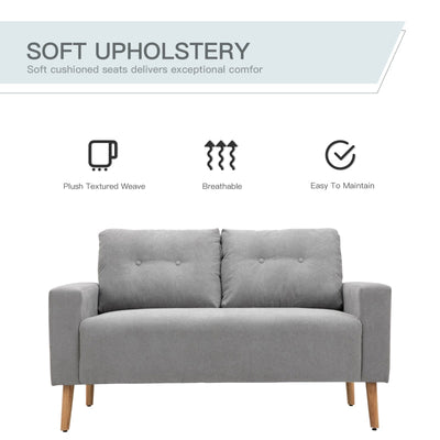 Two-Seater Sofa - Light Grey