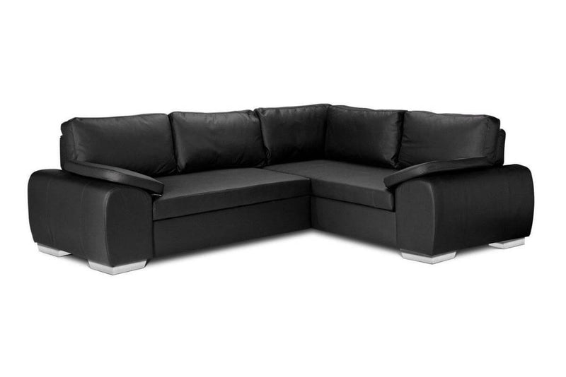 Eliza Leather Corner Sofa Bed + Storage