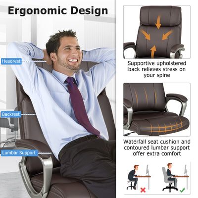 Ergonomic Office Chair with Flip-up Armrests and Rocking Function