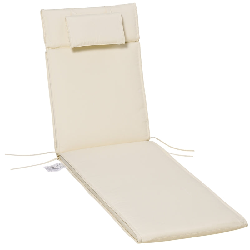 Garden Lounger Cushion- Cream White