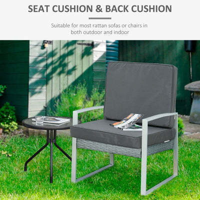 Replacement Seat And Back Cushion Set - Grey