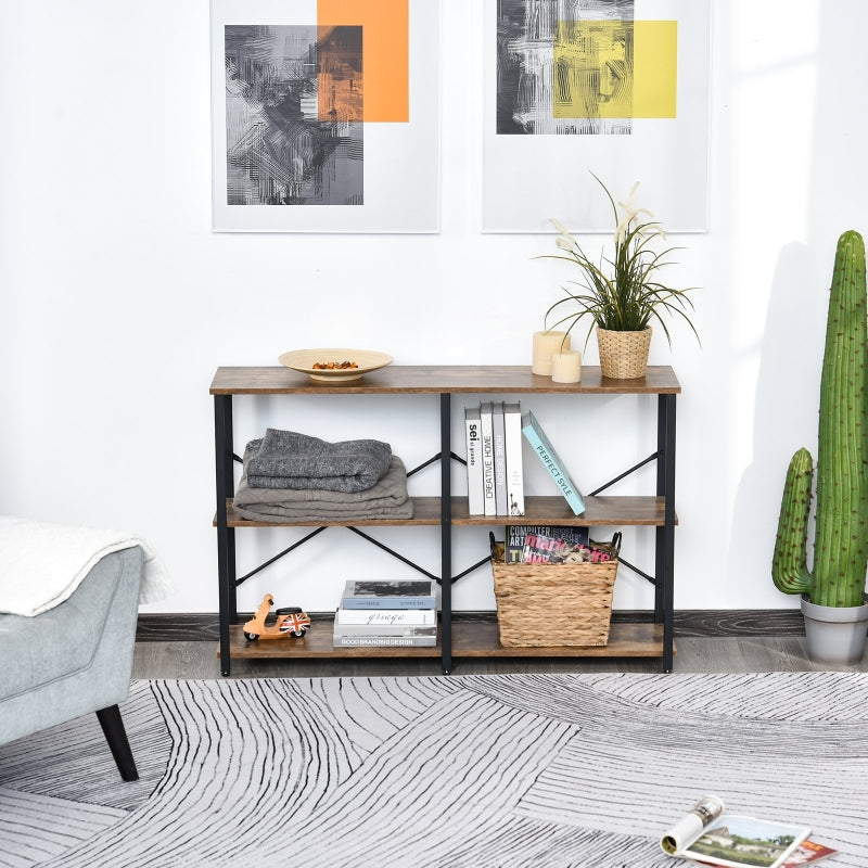 3-Tier Industrial Style Shelf , Brown