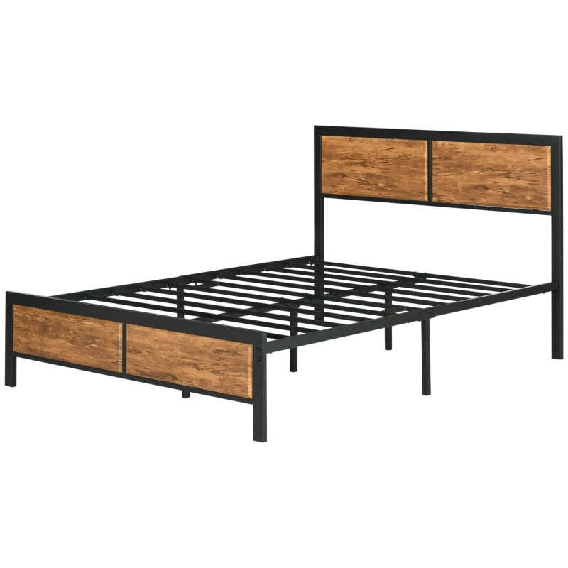 King Size Industrial-Style Steel Bed Frame