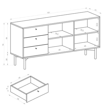 Bassick Large Sideboard Cabinet