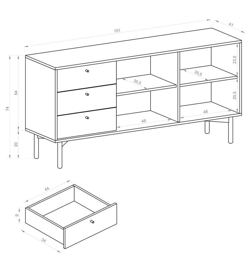 Bassick Large Sideboard Cabinet