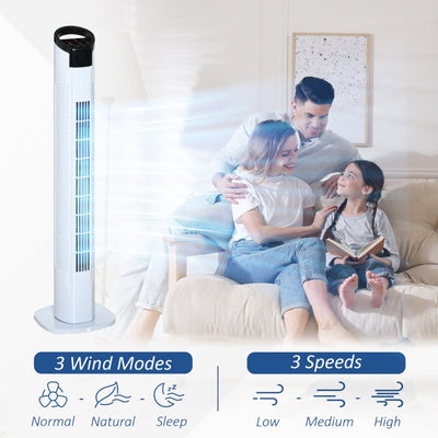 Freestanding Tower Fan White