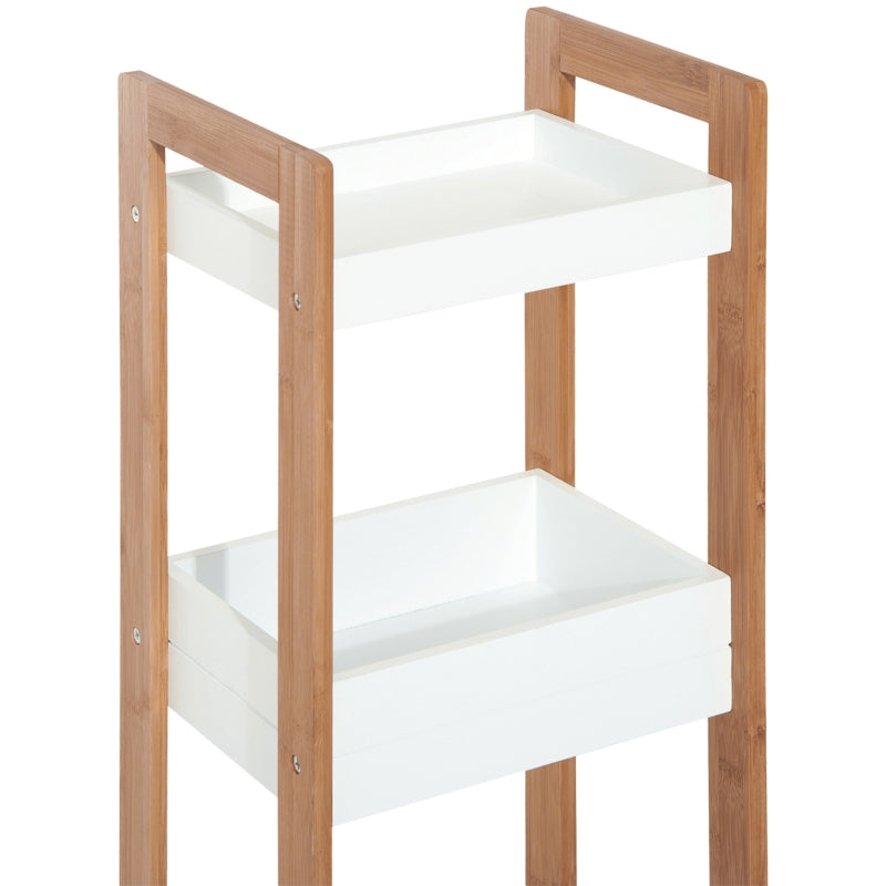 Three-Tier Bamboo Bathroom Rack