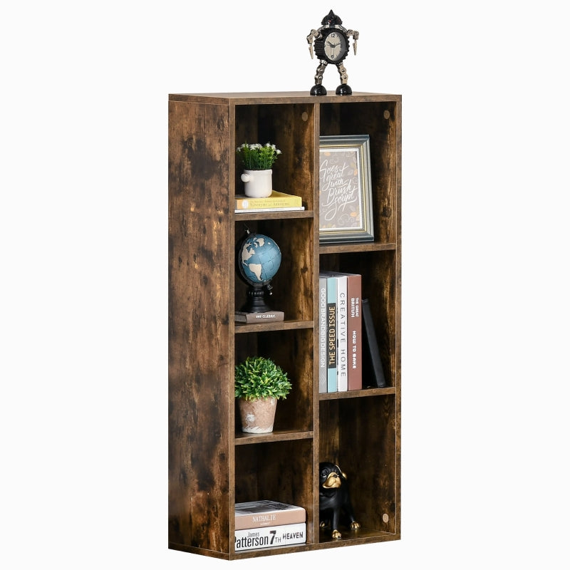 Seven-Compartment Bookcase - Wood-Effect