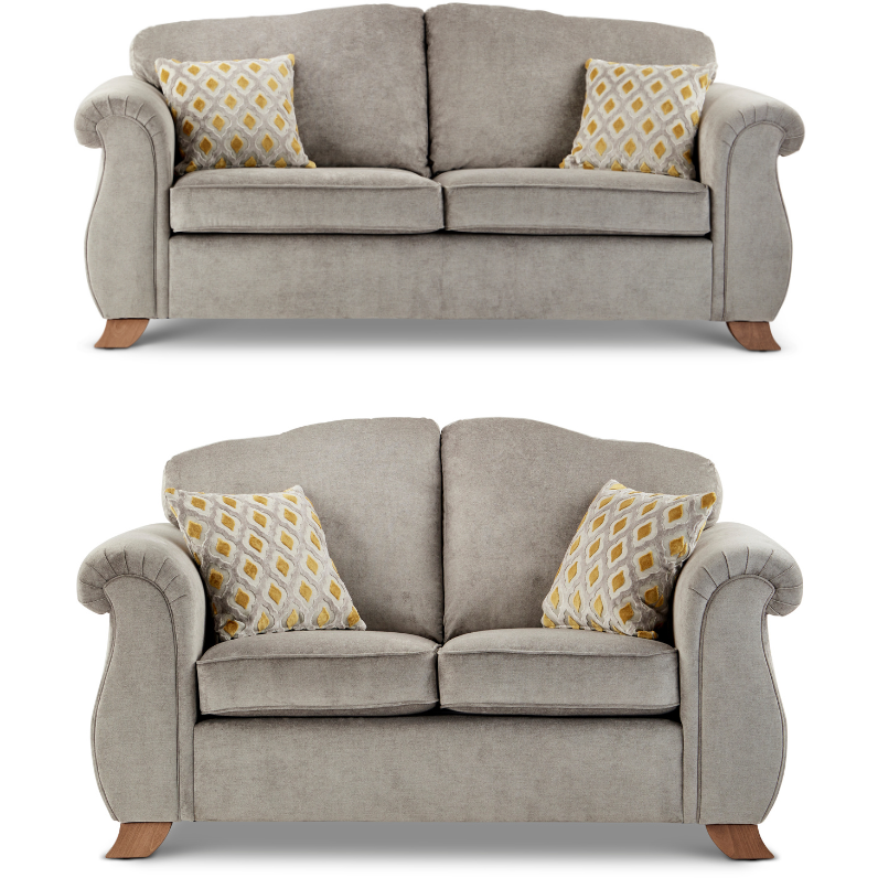 Fairhurst Soft Textured 2 & 3 Seater Sofa Set