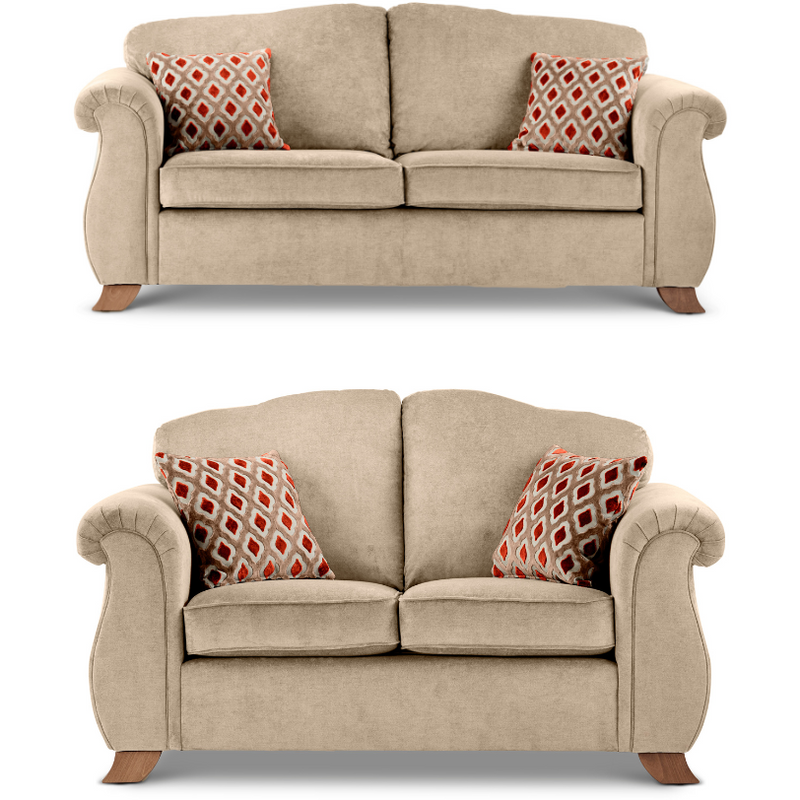 Fairhurst Soft Textured 2 & 3 Seater Sofa Set