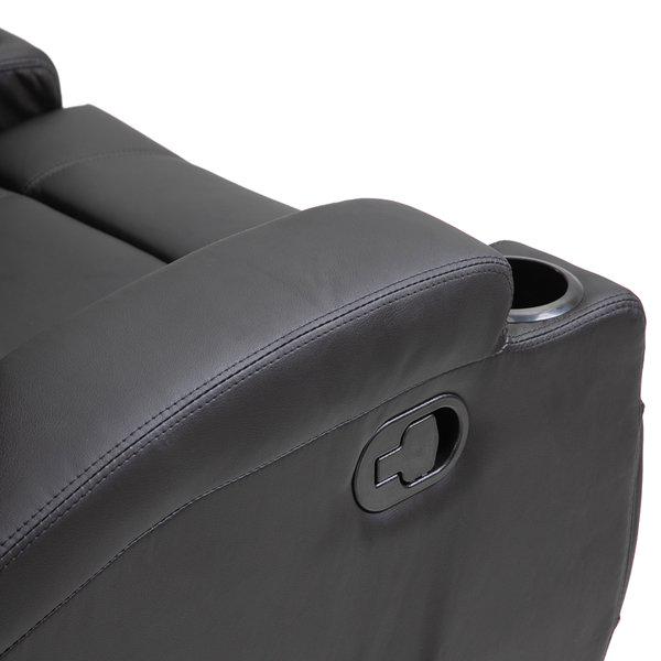 Faux Leather Electric 8-Point Vibration Massage Recliner Sofa Chair With Remote