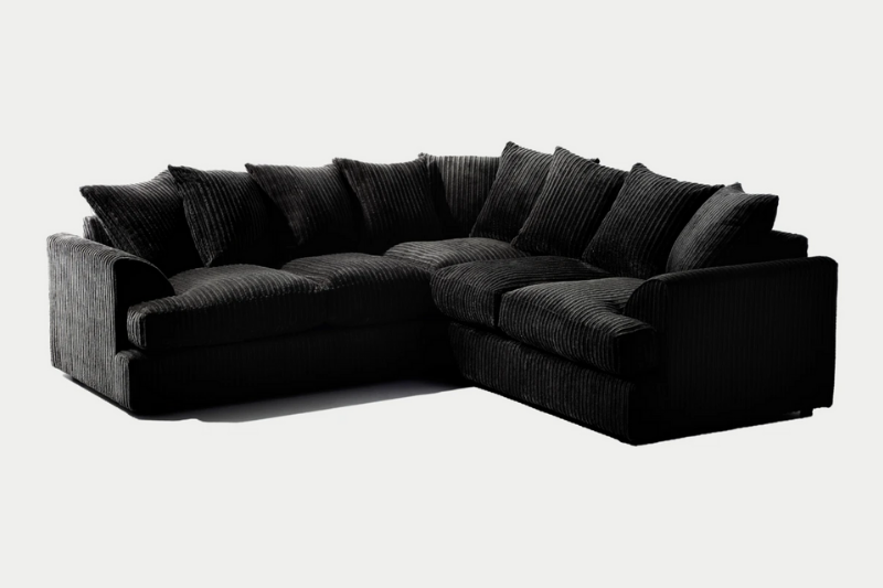 Extra large jumbo shop cord corner sofa