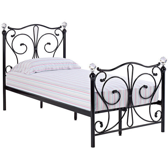 Florence Black Metal Single Bed