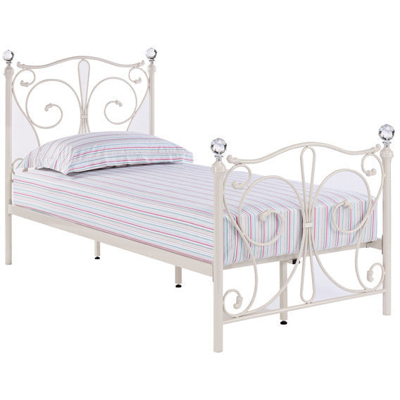 Florence White Metal Single Bed