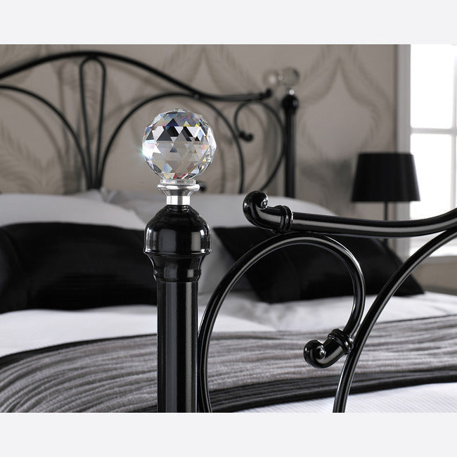 Florence Black Metal Double Bed