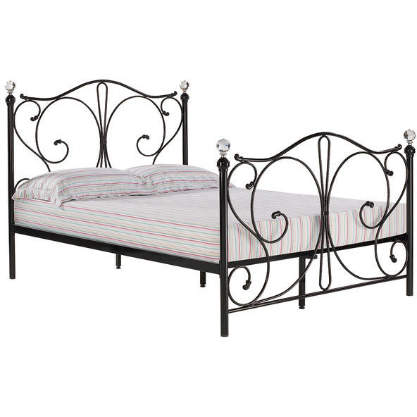 Florence Black Metal Double Bed