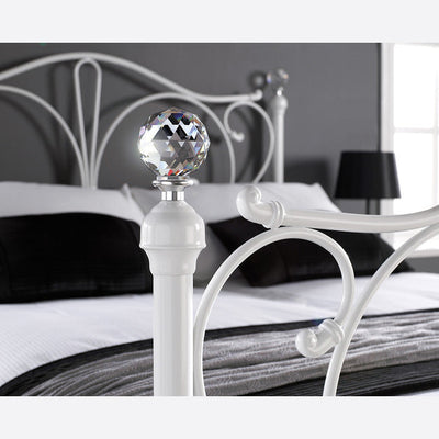 Florence White Metal Double Bed