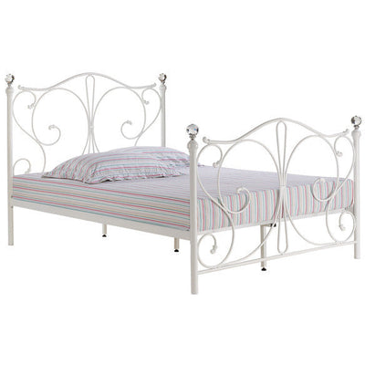 Florence White Metal Double Bed