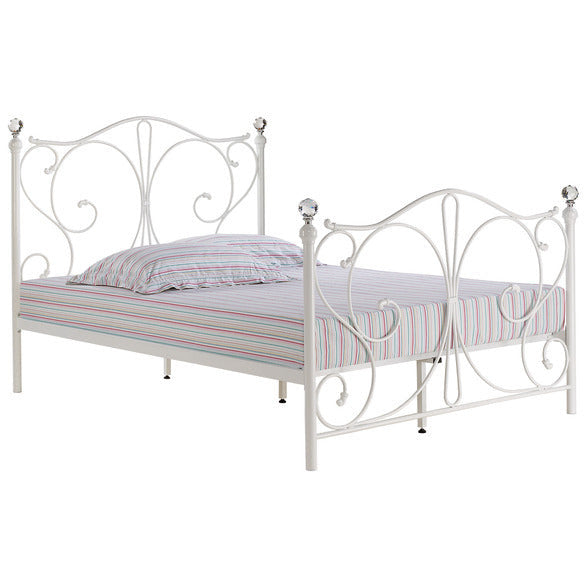 Florence White Metal Double Bed