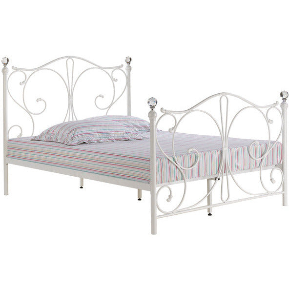 Florence White Metal Kingsize Bed