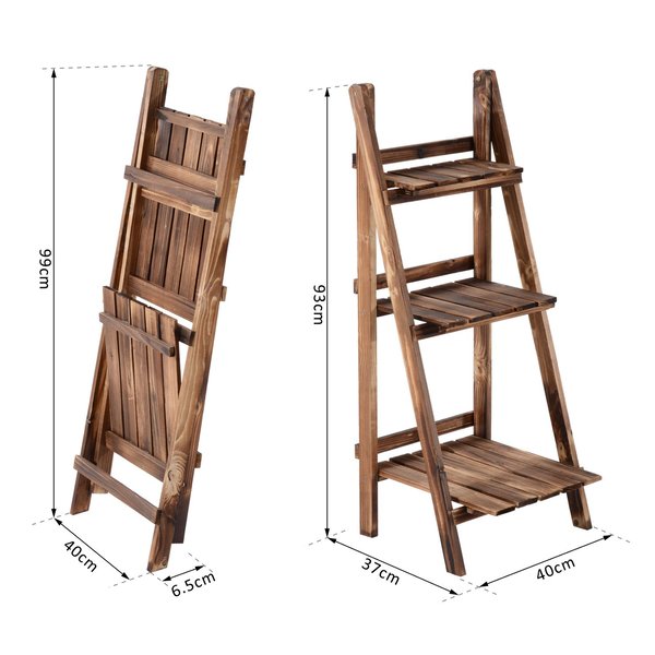 40Lx37Wx93H Cm. Flower Stand - Wood