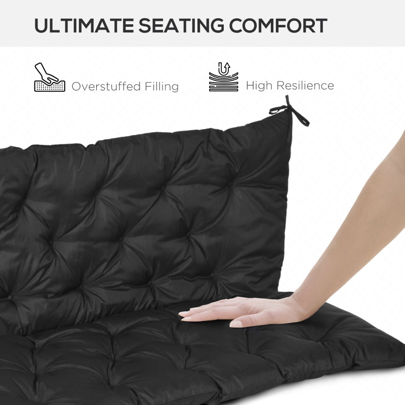 3 Seater Bench Cushion- Black