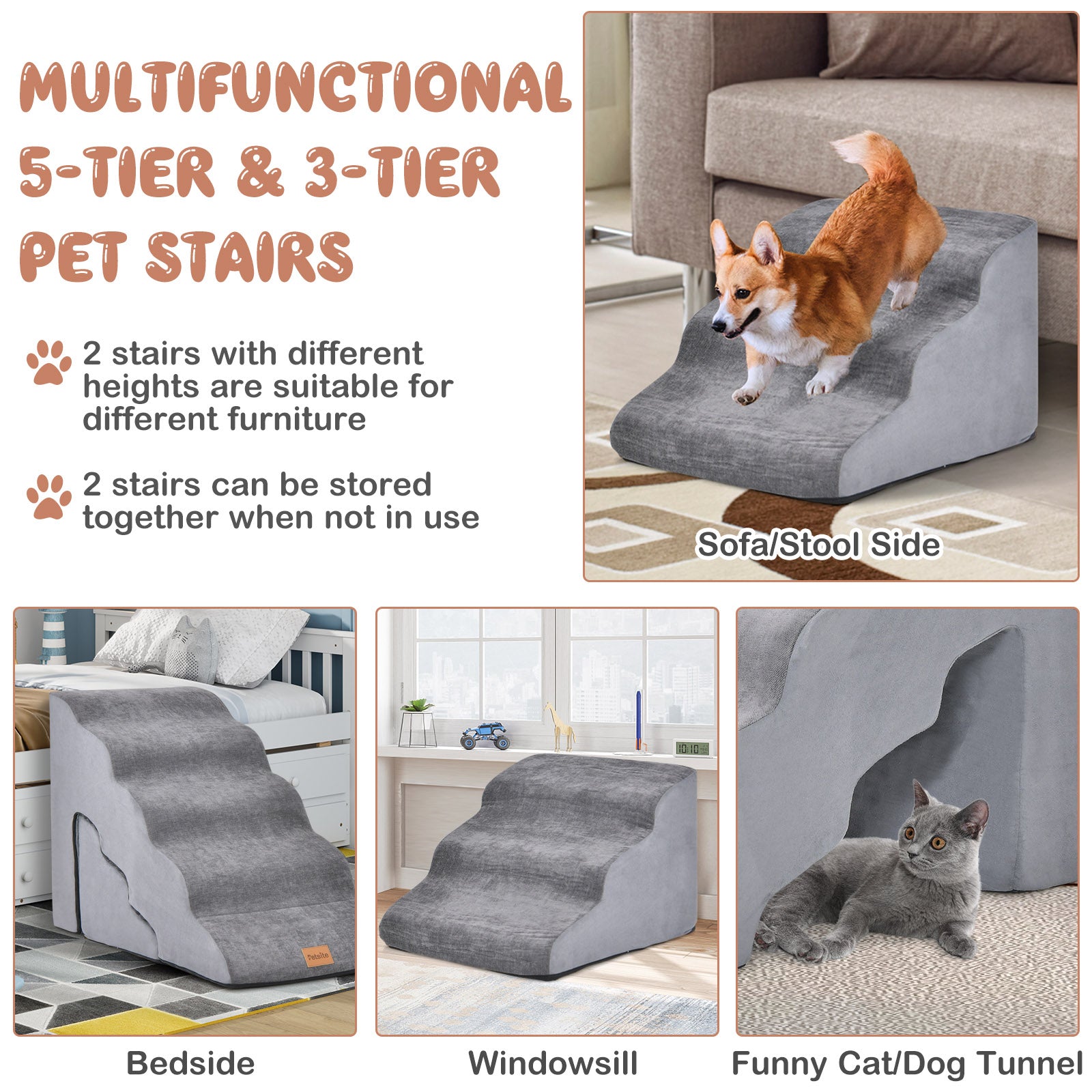 Bedside pet clearance stairs