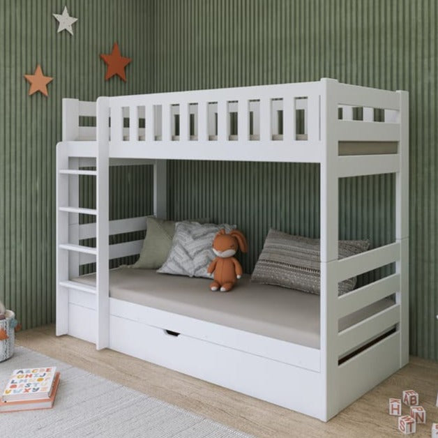 Wooden Bunk Bed Focus With Storage