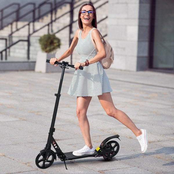 Patinete de juguete plegable de aluminio para adultos y adolescentes con freno de pie 