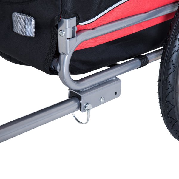 Folding Bicycle Pet Trailer W/Removable Cover- Red