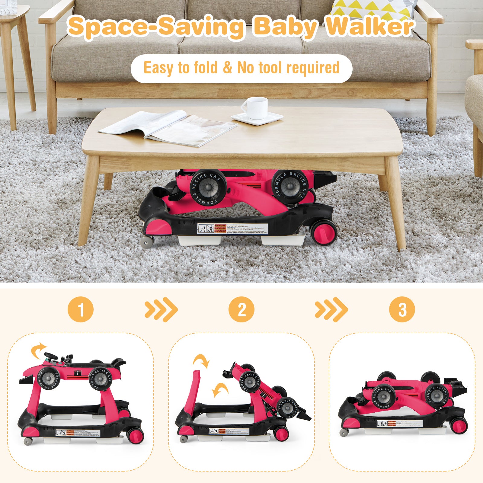 Baby walker cheap car style