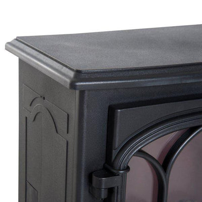 Freestanding Electric Fireplace Heater, 1000W/2000W - Black