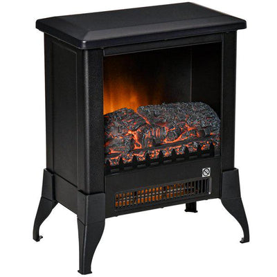 Freestanding Electric Fireplace Stove With Flame Effect Overheat Protection