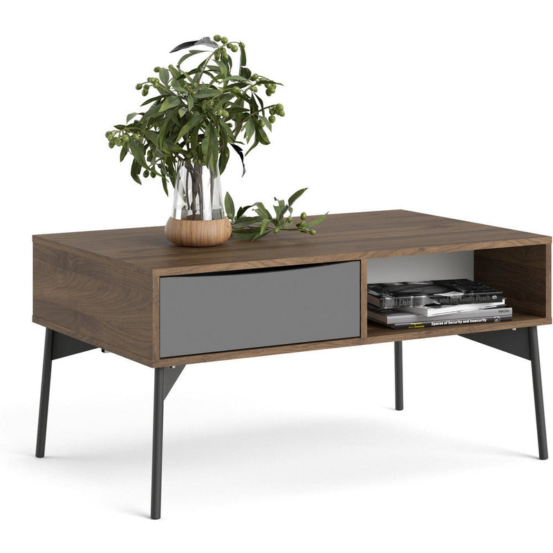 Freya Walnut 1 Drawer Coffee Table