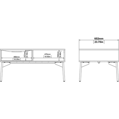 Freya White 1 Drawer Coffee Table