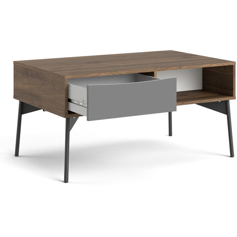 Freya Walnut 1 Drawer Coffee Table