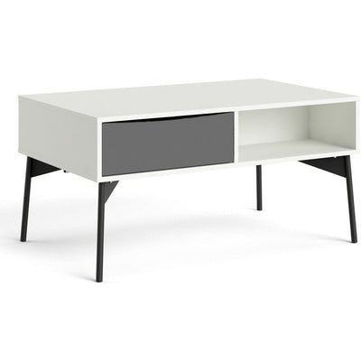 Freya White 1 Drawer Coffee Table