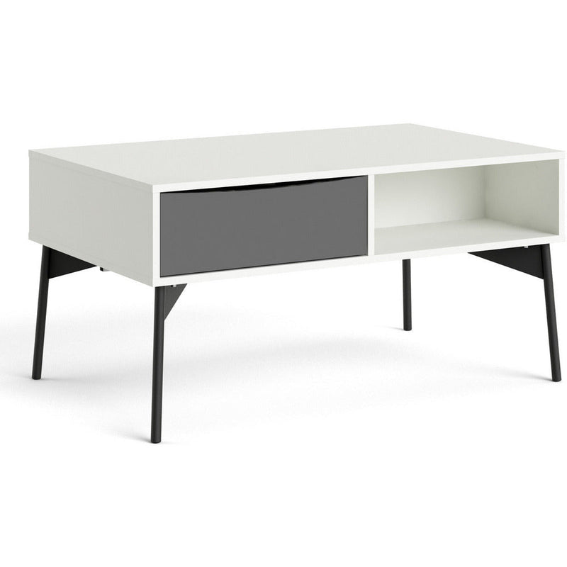 Freya White 1 Drawer Coffee Table