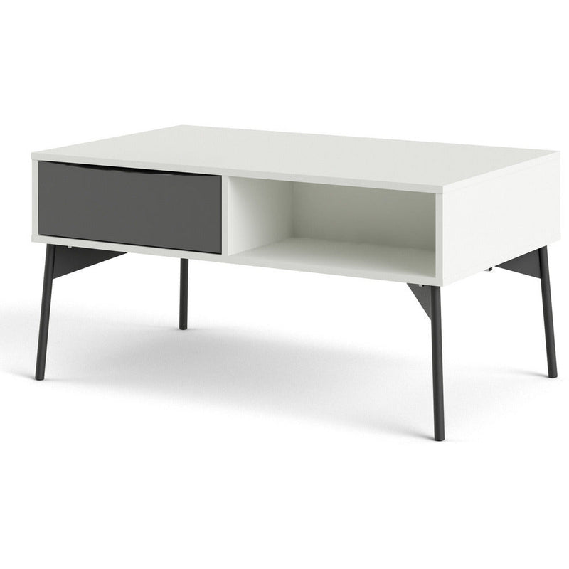 Freya White 1 Drawer Coffee Table