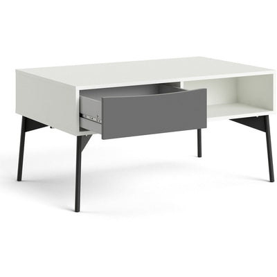 Freya White 1 Drawer Coffee Table