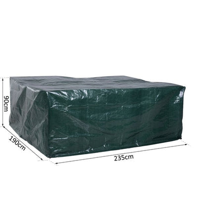 235Lx190Wx90H Cm. Furniture PE Cover - Dark Green