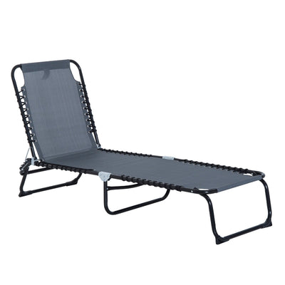 Folding Lounger Beach - Grey