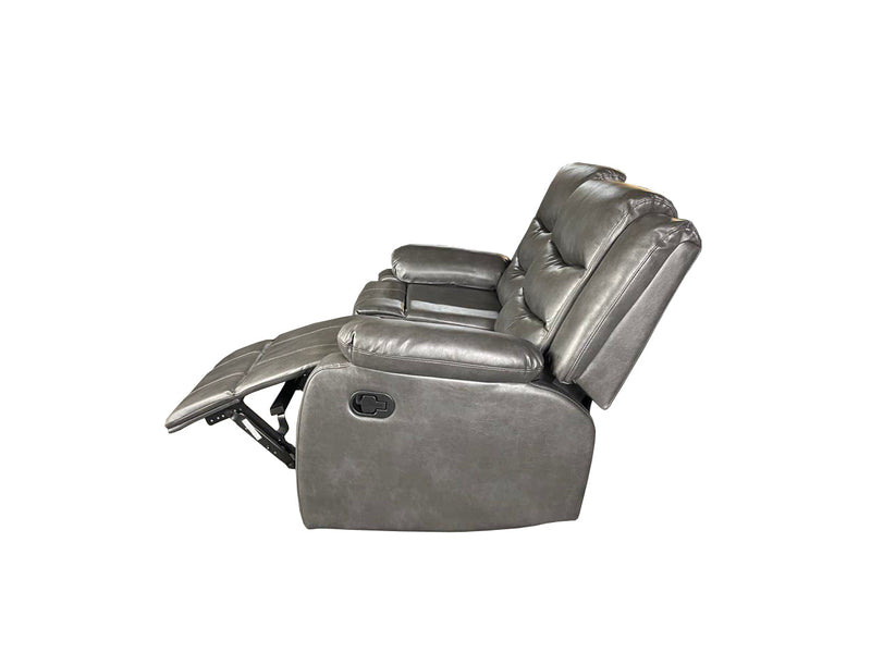 ROMA 3+2 RECLINER HIGH QUALITY AIR LEATHER - GREY