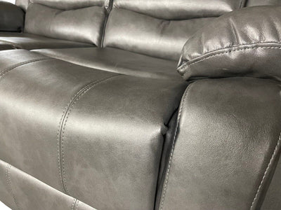 ROMA 3+2 RECLINER HIGH QUALITY AIR LEATHER - GREY