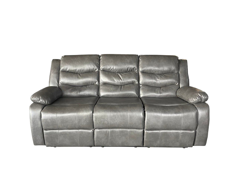 ROMA 3+2 RECLINER HIGH QUALITY AIR LEATHER - GREY