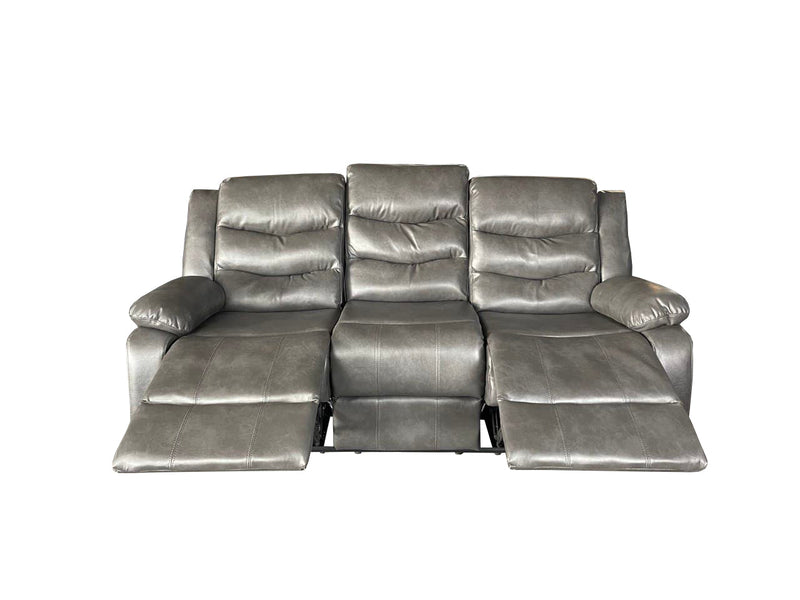 ROMA 3+2 RECLINER HIGH QUALITY AIR LEATHER - GREY