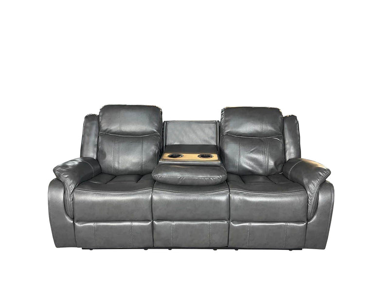 VENICE Air leather 3 Seater Sofa - Grey