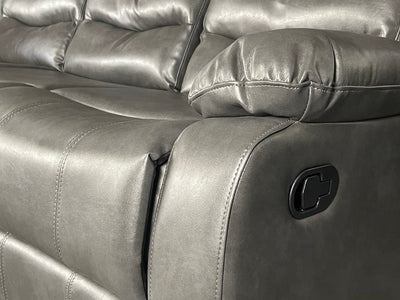 ROMA 3+2 RECLINER HIGH QUALITY AIR LEATHER - GREY