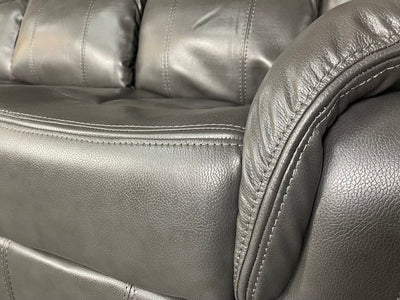 VENICE Air leather 3 Seater Sofa - Grey