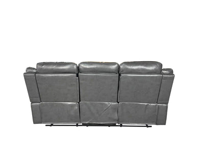 VENICE Air leather 3 Seater Sofa - Grey